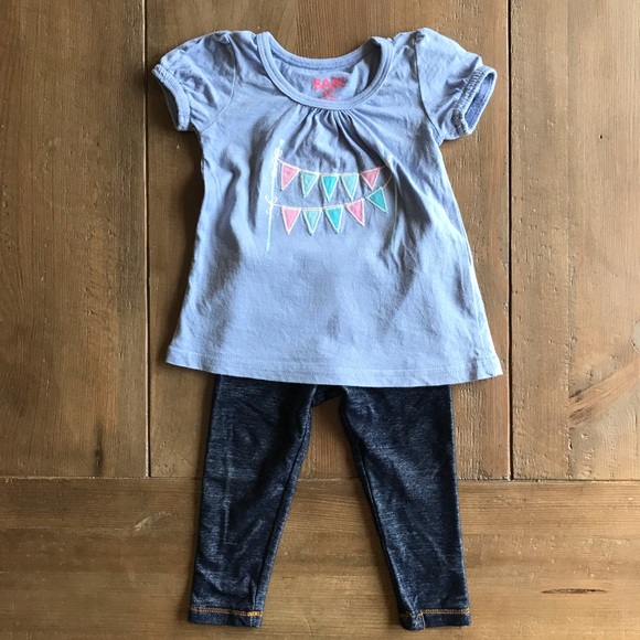 Cotton On top and bottom 3-piece set 6-12 months - Picture 2 of 8